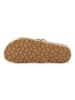 billowy Leren slippers beige