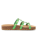 billowy Leren slippers groen