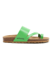 billowy Leren teenslippers groen