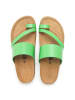 billowy Leren teenslippers groen
