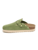 billowy Leren clogs groen