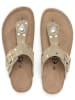 billowy Leren teenslippers beige