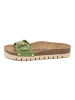 billowy Leren slippers groen