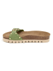 billowy Leren slippers groen