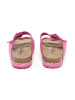 billowy Leder-Pantoletten in Pink