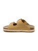 billowy Leren slippers beige