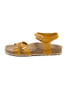 billowy Leren sandalen geel