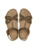 billowy Leren sandalen kaki