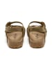 billowy Leren sandalen kaki