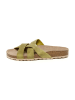 billowy Leren slippers groen