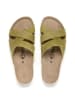 billowy Leren slippers groen