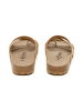 billowy Leren teenslippers beige