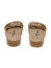 billowy Leren slippers beige