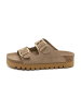 billowy Leren slippers beige