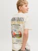 JACK & JONES Junior Koszulka "Watercolour" w kolorze kremowym