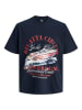 JACK & JONES Junior Shirt "Watercolour" donkerblauw