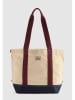 Levi's Stofftasche in Beige/ Bordeaux/ Dunkelblau - (B)43 x (H)30 x (T)15 cm