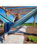 Vivereeurope Podwójny hamak w kolorze granatowo-błękitnym - 366 x 137 cm