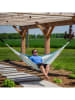 Vivereeurope Podwójny hamak w kolorze beżowo-brązowo-niebieskim - 366 x 137 cm
