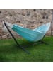 Vivereeurope Hamak ze stelażem w kolorze turkusowo-antracytowym - 250 x 104 x 109 cm