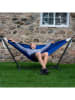 Vivereeurope Hangmat met frame blauw/antraciet - (B)250 x (H)104 x (D)109 cm