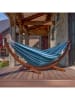 Vivereeurope Hamak ze stelażem w kolorze brązowo-niebieskim - 259 x 104 x 119 cm