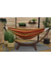 Vivereeurope Hangmat met frame oranje/rood/bruin - (B)260 x (H)104 x (D)119 cm