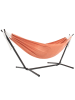 Vivereeurope Hängematte mit Gestell in Anthrazit/ Orange - (B)250 x (H)104 x (T)109 cm