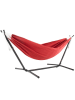 Vivereeurope Hängematte mit Gestell in Anthrazit/ Rot - (B)250 x (H)104 x (T)109 cm