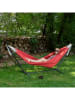 Vivereeurope Hängematte mit Gestell in Anthrazit/ Rot - (B)250 x (H)104 x (T)109 cm