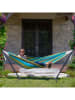 Vivereeurope Hamak ze stelażem w kolorze zielono-niebiesko-antracytowym - 250 x 104 x 109 cm
