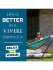 Vivereeurope Hängematte mit Gestell in Grün/ Blau/ Anthrazit - (B)250 x (H)104 x (T)109 cm