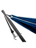 Vivereeurope Hangmat met frame antraciet/donkerblauw - (B)280 x (H)109 x (D)119 cm