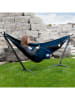 Vivereeurope Hängematte mit Gestell in Anthrazit/ Dunkelblau - (B)280 x (H)109 x (T)119 cm
