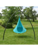 Vivereeurope Dziecięcy fotel wiszący "Cacoon" w kolorze morskim - wys. 120 x Ø 120 cm