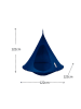 Vivereeurope Kinderhangstoel ''Cacoon'' donkerblauw - (H)120 x Ø 120 cm