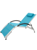 Vivereeurope Tuinligstoel ''Sun Lounger'' turquoise - (B)67 x (H)84 x (D)170 cm