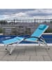 Vivereeurope Gartenliege ''Sun Lounger'' in Türkis - (B)67 x (H)84 x (T)170 cm