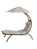 Vivereeurope Leżak ogrodowy "Dream Lounger" w kolorze antracytowo-szarym - 74 x 173 x 183 cm