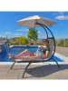Vivereeurope Gartenliege ''Dream Lounger'' in Anthrazit/ Grau - (B)74 x (H)173 x (T)183 cm