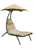 Vivereeurope Gartenliege ''Dream Lounger'' in Anthrazit/ Beige - (B)74 x (H)173 x (T)183 cm