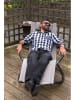 Vivereeurope Gartenliege ''Orbital Lounger'' in Taupe - (B)76 x (H)91 x (T)152 cm