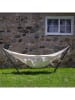 Vivereeurope Hängematte mit Gestell in Anthrazit/ Creme - (B)250 x (H)104 x (T)109 cm