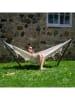 Vivereeurope Hängematte mit Gestell in Anthrazit/ Creme - (B)250 x (H)104 x (T)109 cm