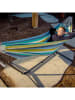 Vivereeurope Hangmat met frame antraciet/groen/blauw - (B)250 x (H)104 x (D)109 cm