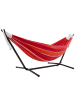 Vivereeurope Hamak ze stelażem w kolorze antracytowo-czerwonym - 250 x 104 x 109 cm