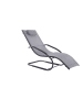 Vivereeurope Leżak ogrodowy "Wave Lounger" w kolorze szarym - 61 x 36 x 168 cm