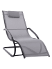 Vivereeurope Tuinligstoel ''Wave Lounger'' grijs - (B)61 x (H)36 x (D)168 cm