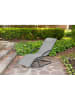 Vivereeurope Gartenliege ''Wave Lounger'' in Grau - (B)61 x (H)36 x (T)168 cm