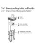Wenko Toiletborstelgarnituur zwart - (B)16 x (H)58 x (D)18 cm